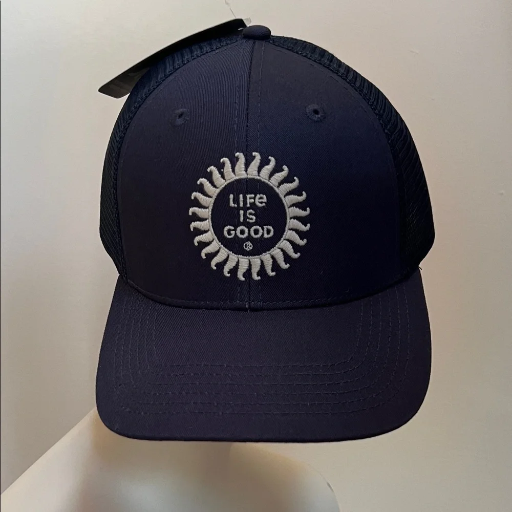 Life Is Good Dark Blue Trucker Hat